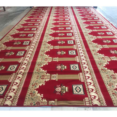 Rollo de alfombra de oración musulmana de pared a pared para mezquita 3.66/4m*25m Diseño de patrón rectangular
