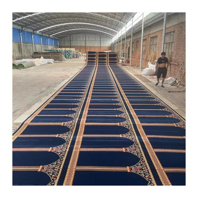 Decoración de iglesias y mezquitas musulmanas de pared a pared de oración alfombra de rollo con textura suave