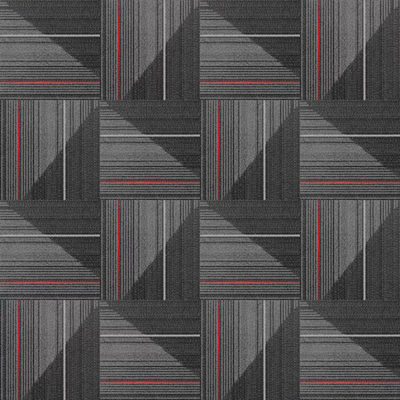 Tejas de alfombra de nylon reversibles cuadradas para una fácil instalación en oficinas y salas de reuniones