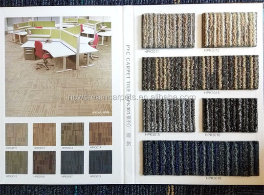Alfombra de oficina de PP / Nylon 50x50 Alfombra modular de pila de bucle US 2.5-20 / metro cuadrado