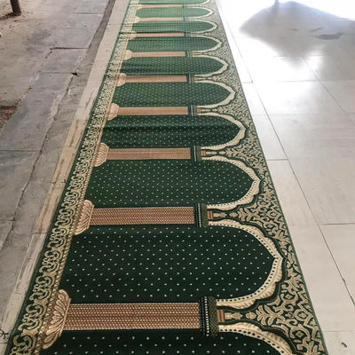 Rollo de alfombra de oración de pared a pared en estilo rectángulo para la oración musulmana