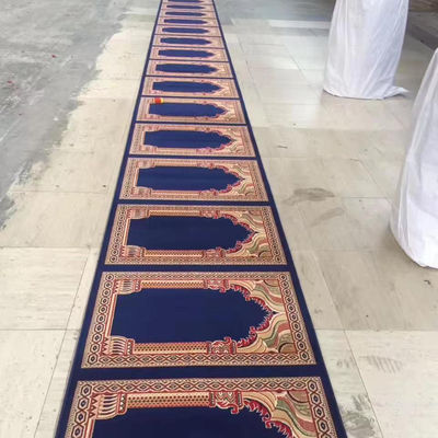 Rollo de alfombra de oración de pared a pared en estilo rectángulo para la oración musulmana