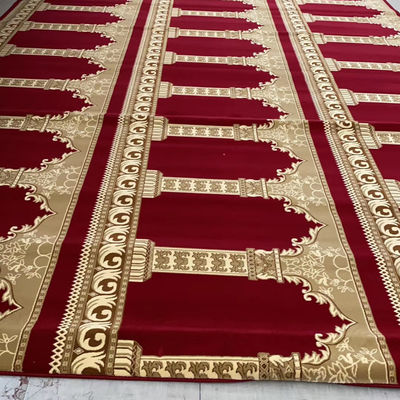 Confortable alfombra de oración alfombra de la mezquita con patrón de mosaico hecho por máquina