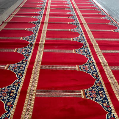 Confortable alfombra de oración alfombra de la mezquita con patrón de mosaico hecho por máquina