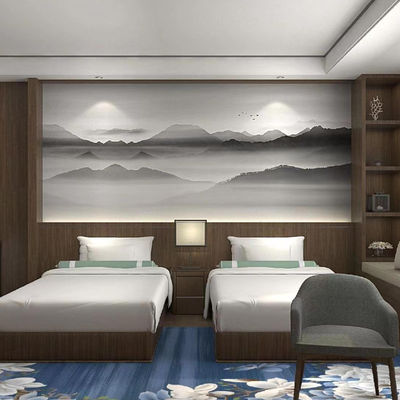 Alfombras antiderrapante de pared a pared de nylon alfombras de impresión personalizadas para hoteles de estilo de diseño moderno