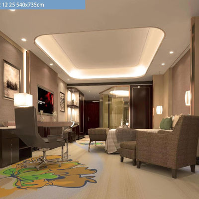 Alfombras antiderrapante de pared a pared de nylon alfombras de impresión personalizadas para hoteles de estilo de diseño moderno