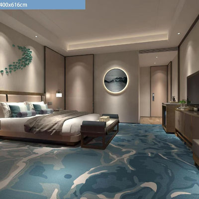 Alfombra impresa personalizada de pila alta para decoración de hotel de estilo de diseño moderno