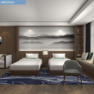 Alfombra impresa personalizada de pila alta para decoración de hotel de estilo de diseño moderno