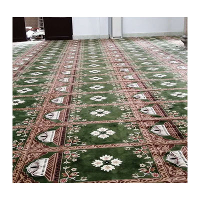 Alfombra de oración musulmana tejida de pared a pared Rollo de impresión Alfombra de mezquita
