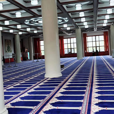 Alfombra de oración musulmana tejida de pared a pared Rollo de impresión Alfombra de mezquita