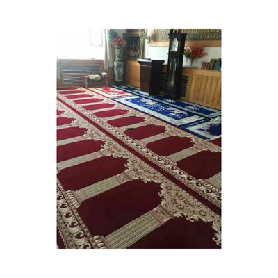 Alfombra de oración musulmana tejida de pared a pared Rollo de impresión Alfombra de mezquita