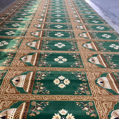 Rezo musulmán de pared a pared alfombra de rollo Tapis de Priere para mezquita en forma rectangular