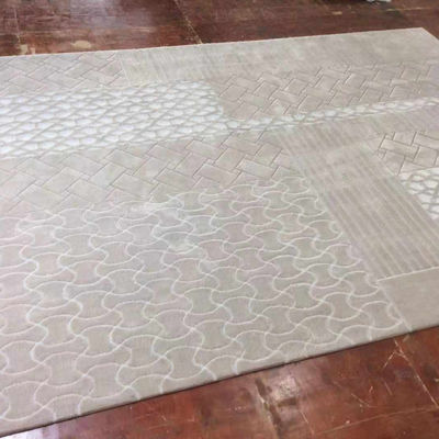Alfombra marina de seda turca hecha a mano con patrón y artesanía personalizados de trellis