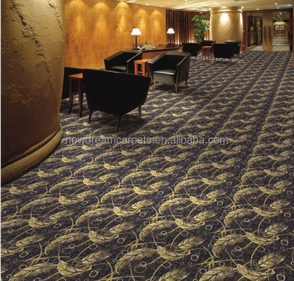 Stock 20% Nylon 80% Lana Teppich de cinco estrellas tejido Axminster para el hotel Lobby Restaurante