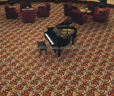 Stock 20% Nylon 80% Lana Teppich de cinco estrellas tejido Axminster para el hotel Lobby Restaurante