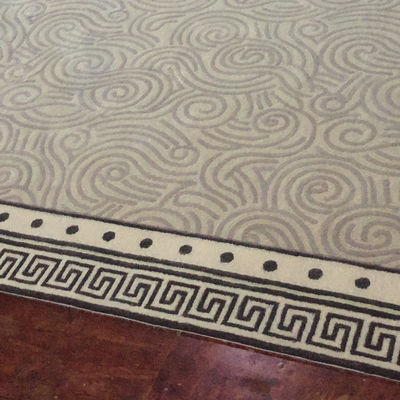 Alfombra y alfombra de color blanco con diseño personalizado de lana/arcílico
