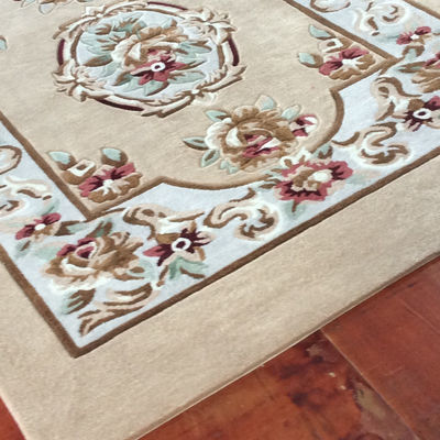 Alfombra y alfombra de color blanco con diseño personalizado de lana/arcílico