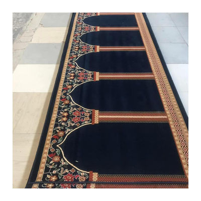 Rollo de alfombra de 100% de polipropileno para la oración de pared a pared en la decoración de la mezquita