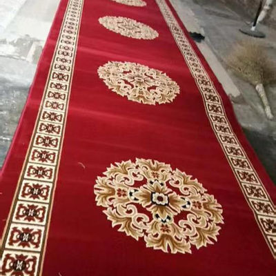 Rollo de alfombra de 100% de polipropileno para la oración de pared a pared en la decoración de la mezquita
