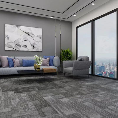 50x50cm Cuadrados Tejas de alfombra de lujo 100% material de nylon para oficinas de forma rectangular
