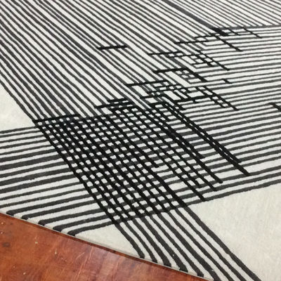 Medium Pile Tufting hecha a mano alfombra de color blanco y alfombra diseño personalizado para el estilo moderno