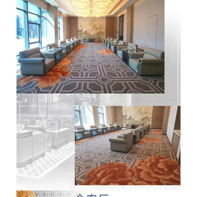 Alfombras de impresión personalizadas de nylon 100% en estilo de diseño moderno para habitaciones comerciales en hoteles