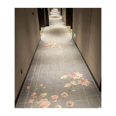 Alfombras de impresión personalizadas de nylon con patrón floral para decoración de hoteles de diseño moderno