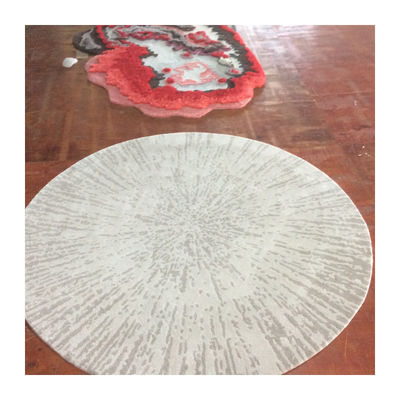 Alfombra redonda de acrílico de lana de seda viscosa para decoración navideña