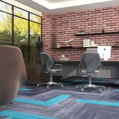 Salón comercial Alfombra extraíble de lujo 50x50 Puzzle Pattern Alfombra modular de oficina