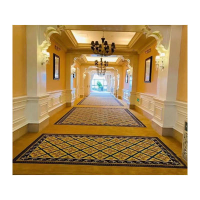 Diseñador de lujo personalizado Lana de mano alfombra de sala de estar con tufo para cortar pila Sala comercial