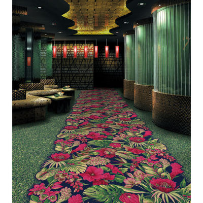 Ancho personalizado Luxury Plum Flower Pattern Alfombra de hotel para decoración de habitaciones de hotel