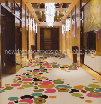 Impresión de 100% de nylon de alfombra de hotel para la sala de recepción y el dormitorio en varios colores