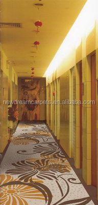 Impresión de 100% de nylon de alfombra de hotel para la sala de recepción y el dormitorio en varios colores