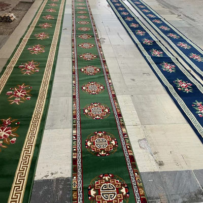Jute o PP con respaldo de patrones personalizados Alfombra de oración de mezquita para mezquita musulmana 4 * 25 rollo