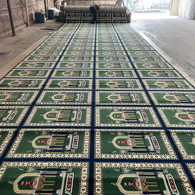 Jute o PP con respaldo de patrones personalizados Alfombra de oración de mezquita para mezquita musulmana 4 * 25 rollo