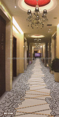 Alfombra de hotel a prueba de fuego de diseño cuadrado Axminster con 80% de lana y 20% de material de nylon