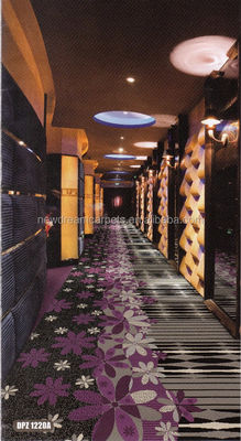Alfombra de hotel a prueba de fuego de diseño cuadrado Axminster con 80% de lana y 20% de material de nylon