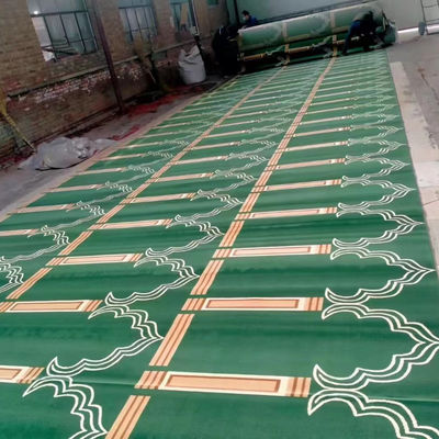 Alfombras personalizadas para la mezquita Sala de banquetes Sala de oración Axminster 4 * 25 Roll Machine Alfombra tejida