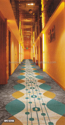 Alfombra de hotel a prueba de fuego de diseño cuadrado Axminster con 80% de lana y 20% de material de nylon