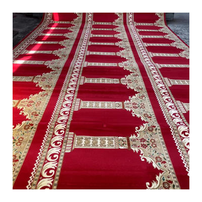 80% lana 20% de nylon máquina alfombra tejida para la oración de la mezquita patrones personalizados 4 * 25 rollo
