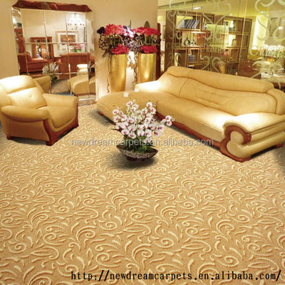 Venta de Guangdong ND1231 Altas filas Axminster Alfombra de pared a pared con patrón de pila cortada