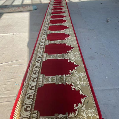 Jute Backing Patrones personalizados Alfombra de oración de mezquita 4 * 25 rollo para decoración de restaurantes