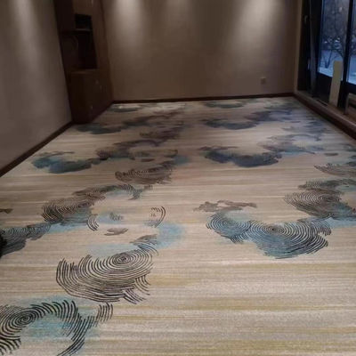 Hotel Pared a pared máquina de suelo comercial hecho alfombra a prueba de fuego para la decoración