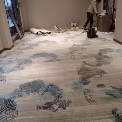 Hotel Pared a pared máquina de suelo comercial hecho alfombra a prueba de fuego para la decoración