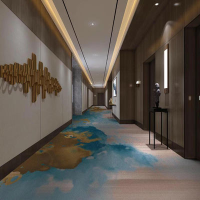 Alfombra impresa de lujo de 5 estrellas en el pasillo del pasillo del vestíbulo