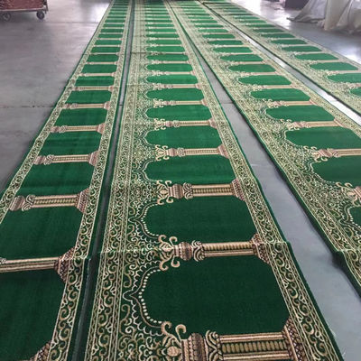Alfombra de oración de mezquita lavable tejida por máquina de 4 * 25 rollos para patrones personalizados