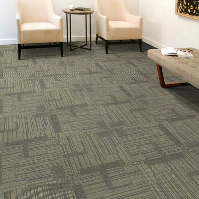 Oficina comercial Modular PE azulejos de alfombra de apoyo 50x50 con patrón cuadrado rompecabezas