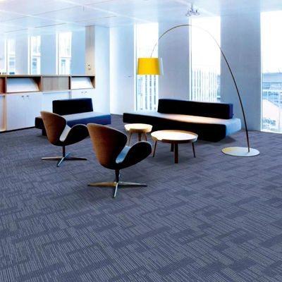 Oficina comercial Modular PE azulejos de alfombra de apoyo 50x50 con patrón cuadrado rompecabezas