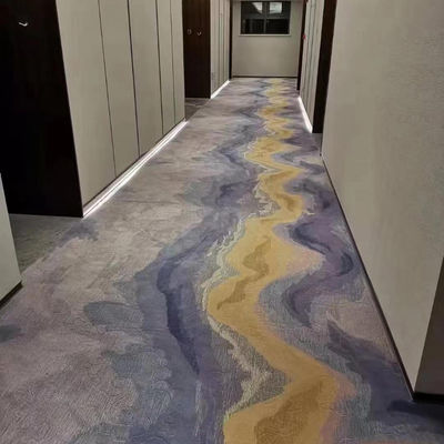 Piso comercial 4m*25m Acción a prueba de fuego con respaldo de Wilton Nylon Alfombra de pared a pared