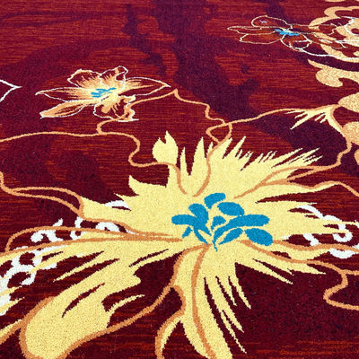 Salón de banquetes Lobby Luxury Fireproof Wool Axminster Alfombra con tamaños personalizados soportados